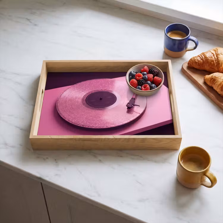 Tablett - Plattenspieler – Rosa – Musik — 4