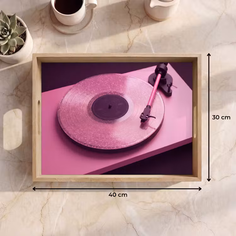 Tablett - Plattenspieler – Rosa – Musik — 9