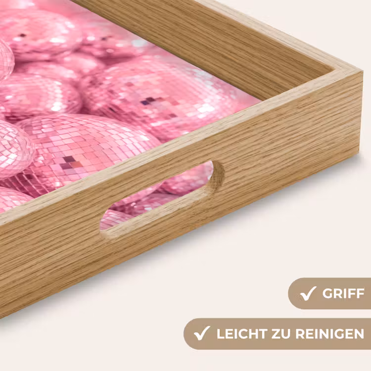 Tablett - Rosa Discokugeln — 5