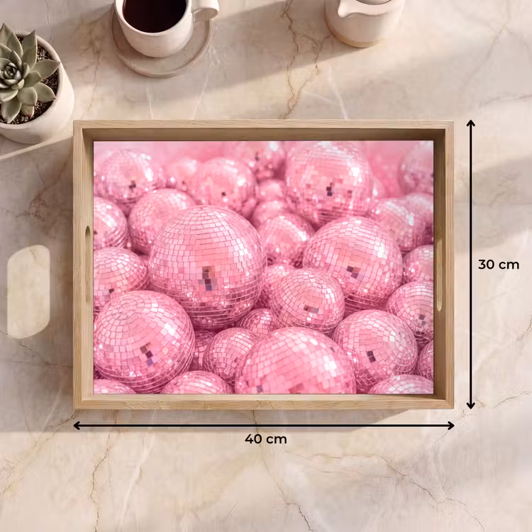 Tablett - Rosa Discokugeln — 9