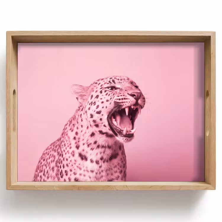Tablett - Rosa Katze – Modern — 1