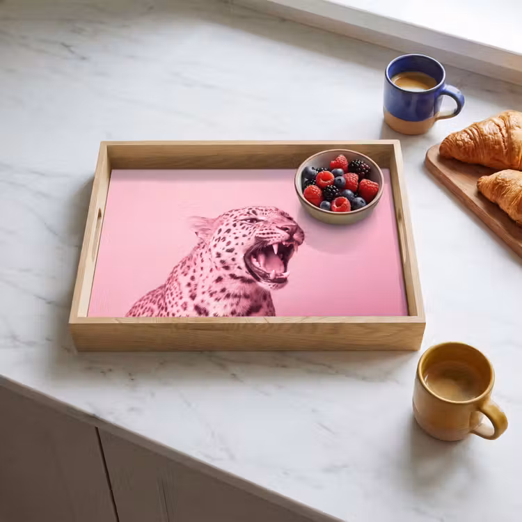 Tablett - Rosa Katze – Modern — 4