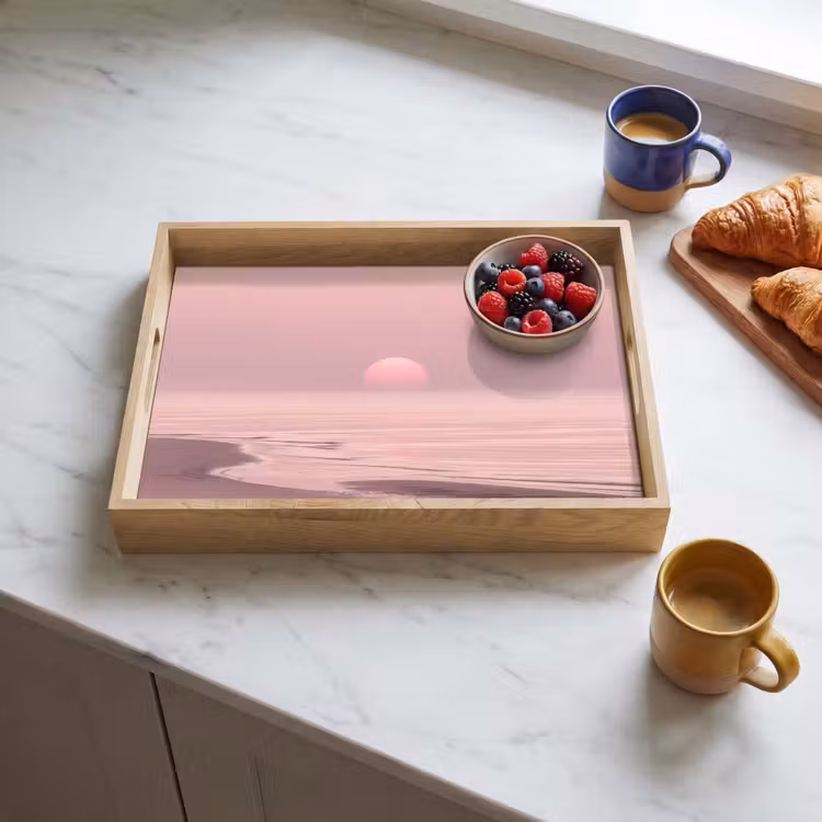 Tablett - Rosa Sonnenuntergang – Strand — 4