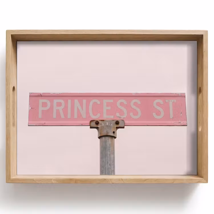 Tablett - Rosa Straßenschild – Stadt — 1