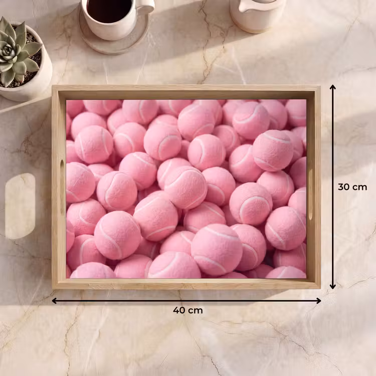 Tablett - Rosa Tennisbälle – Sport — 9