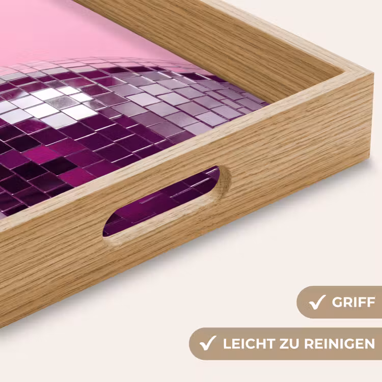 Tablett - Spiegelkugel – Silber – Modern — 5