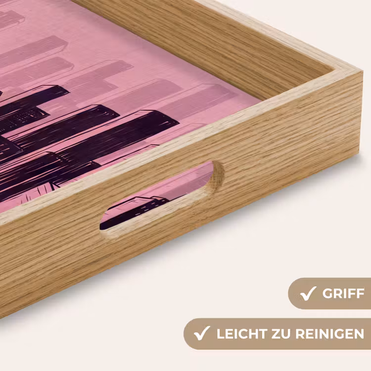 Tablett - Stadt – Abstrakt – Rosa — 5