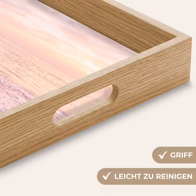 Tablett - Strand – Sonnenuntergang – Rosa — 5