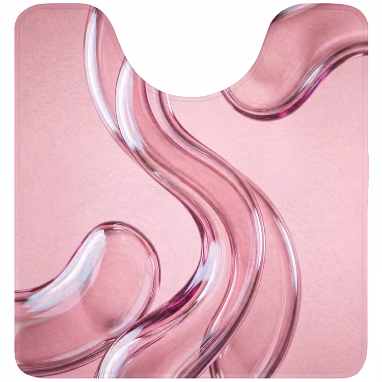 WC Vorleger - Form – Abstrakt – Rosa — 1