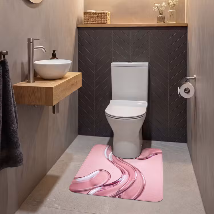 WC Vorleger - Form – Abstrakt – Rosa — 2
