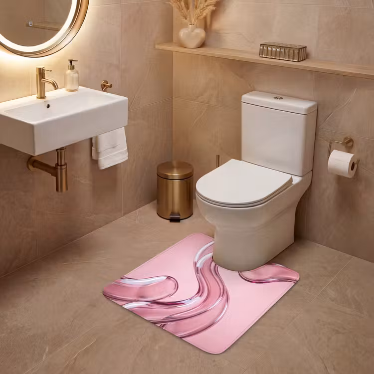 WC Vorleger - Form – Abstrakt – Rosa — 4