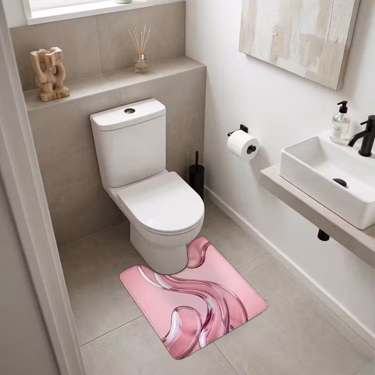 WC Vorleger - Form – Abstrakt – Rosa — 6