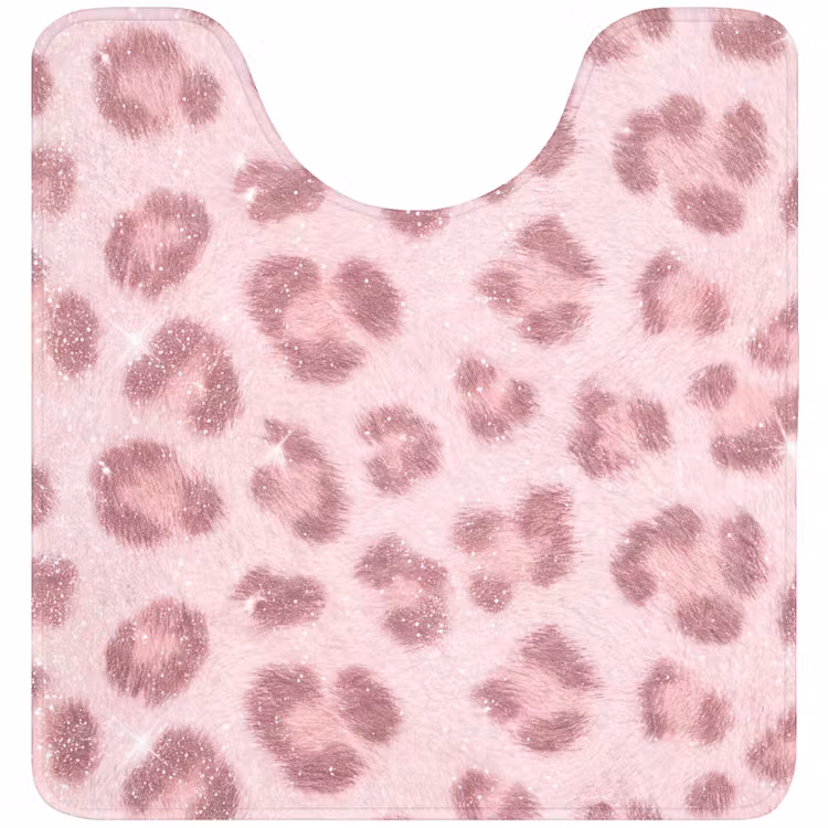 WC Vorleger - Rosa Tiermuster – Glitzer — 1