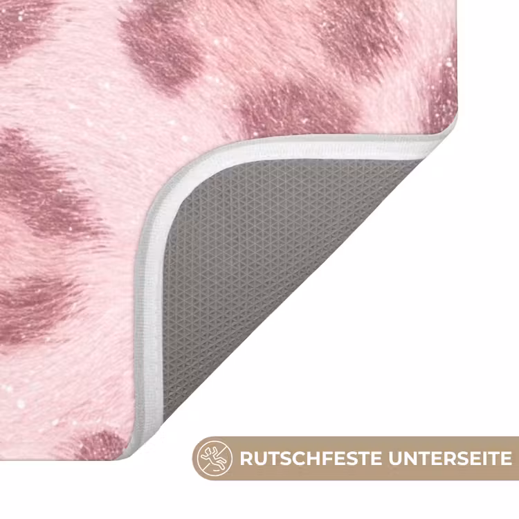WC Vorleger - Rosa Tiermuster – Glitzer — 3