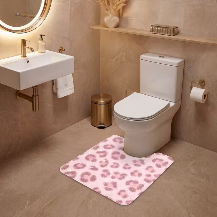 WC Vorleger - Rosa Tiermuster – Glitzer — 4
