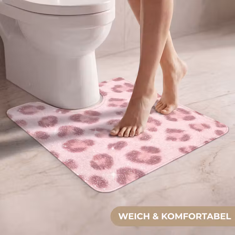 WC Vorleger - Rosa Tiermuster – Glitzer — 5