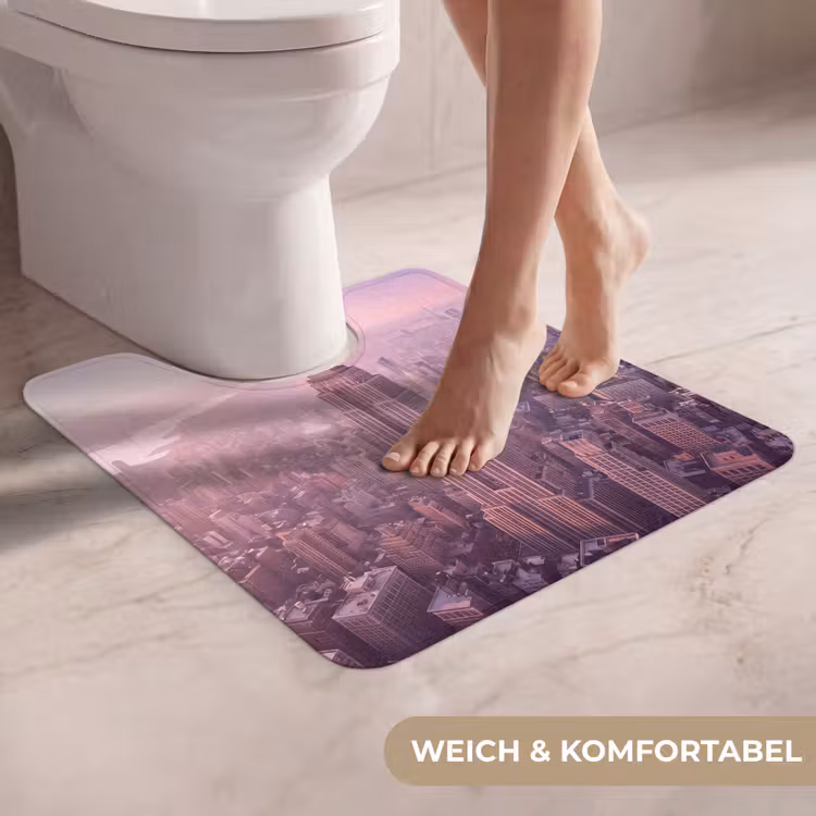 WC Vorleger - Stadt – Gebäude – Rosa — 5