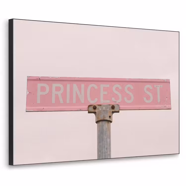 Art Frame - Rosa Straßenschild – Stadt — 1