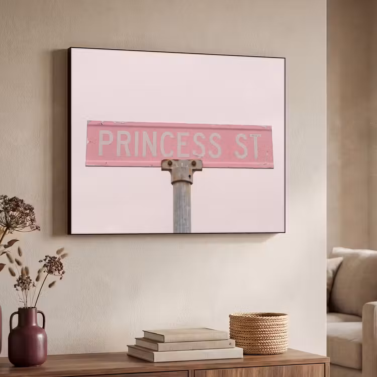 Art Frame - Rosa Straßenschild – Stadt — 3