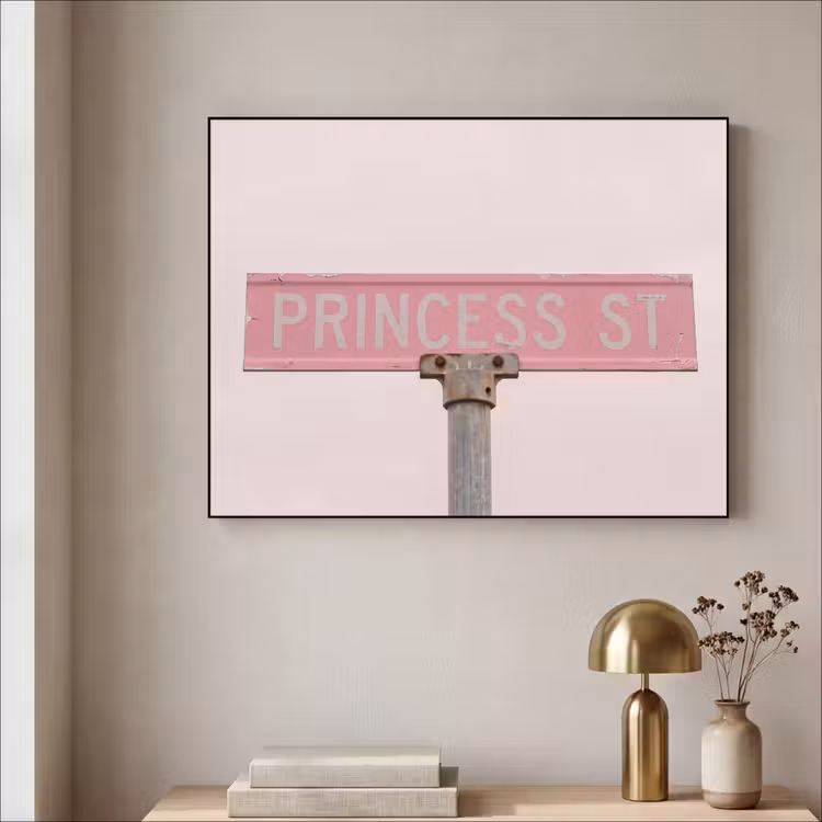 Art Frame - Rosa Straßenschild – Stadt — 4