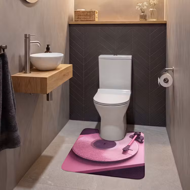 WC Vorleger - Plattenspieler – Rosa – Musik — 2