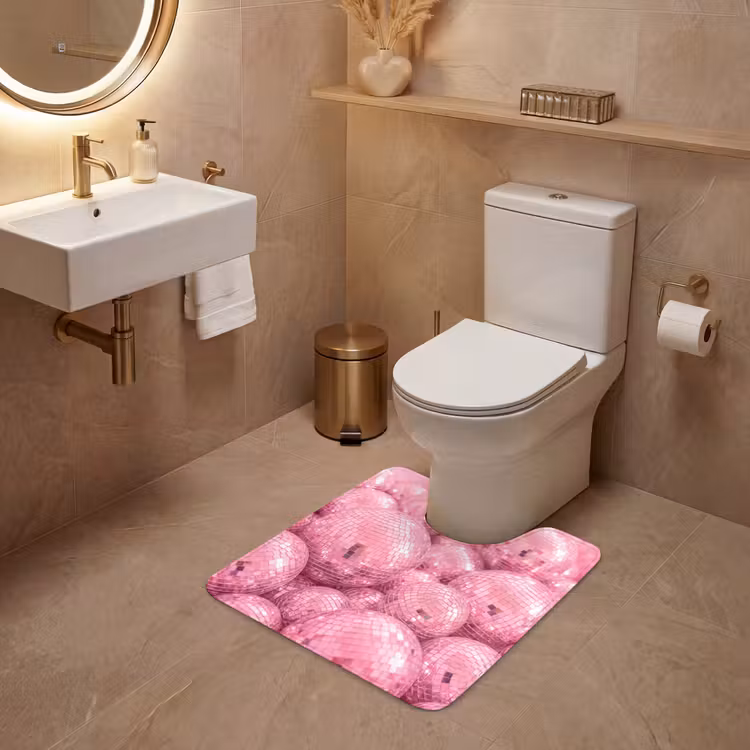 WC Vorleger - Rosa Discokugeln — 4