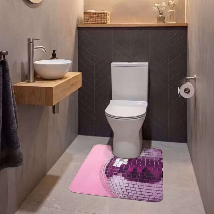 WC Vorleger - Spiegelkugel – Silber – Modern — 2