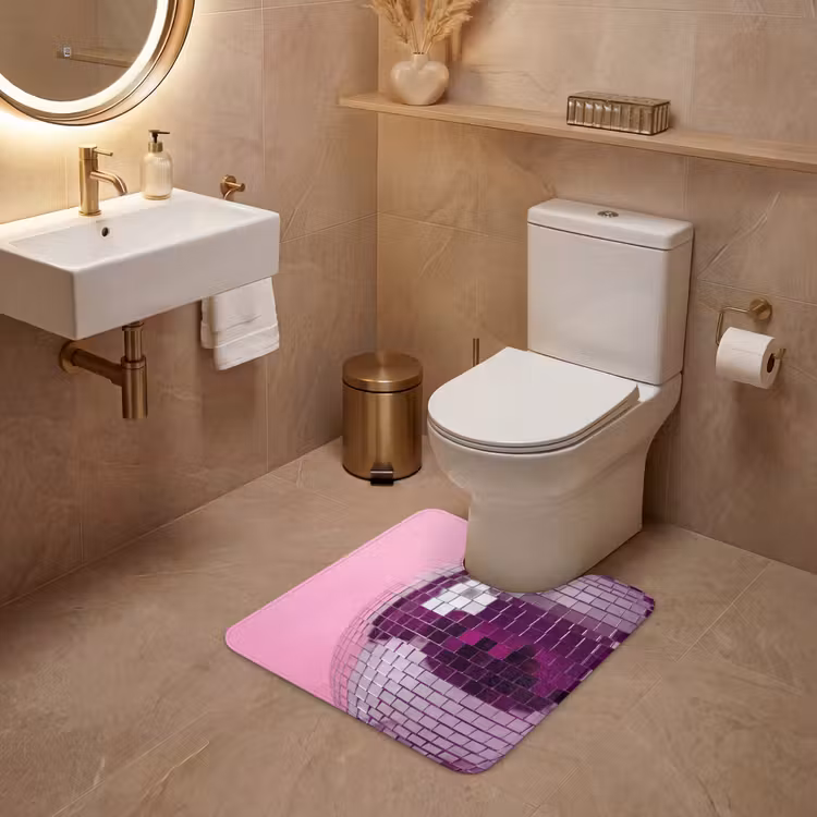 WC Vorleger - Spiegelkugel – Silber – Modern — 4