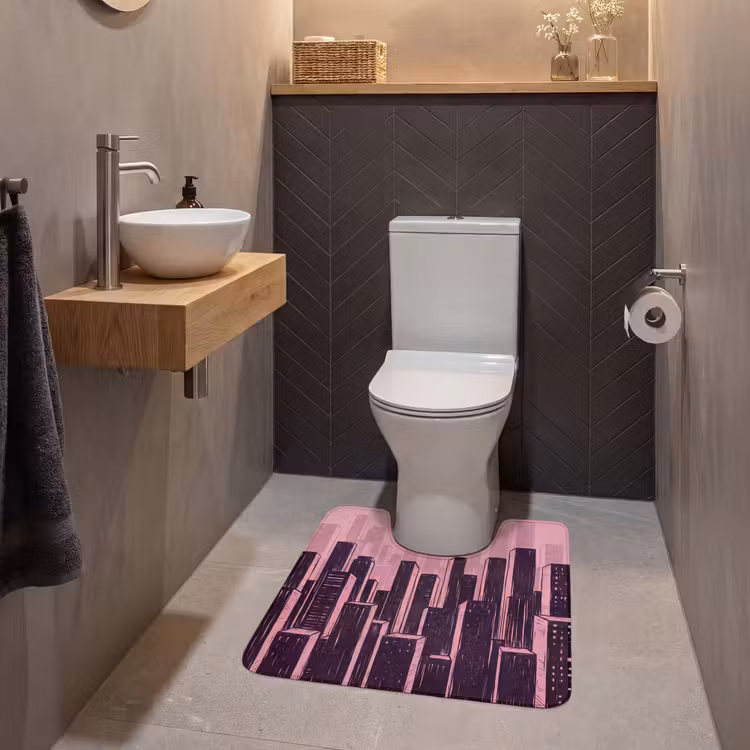 WC Vorleger - Stadt – Abstrakt – Rosa — 2