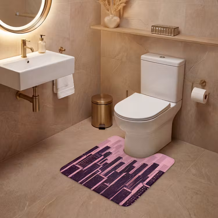 WC Vorleger - Stadt – Abstrakt – Rosa — 4