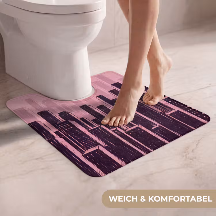 WC Vorleger - Stadt – Abstrakt – Rosa — 5