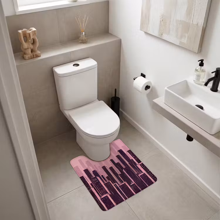 WC Vorleger - Stadt – Abstrakt – Rosa — 6