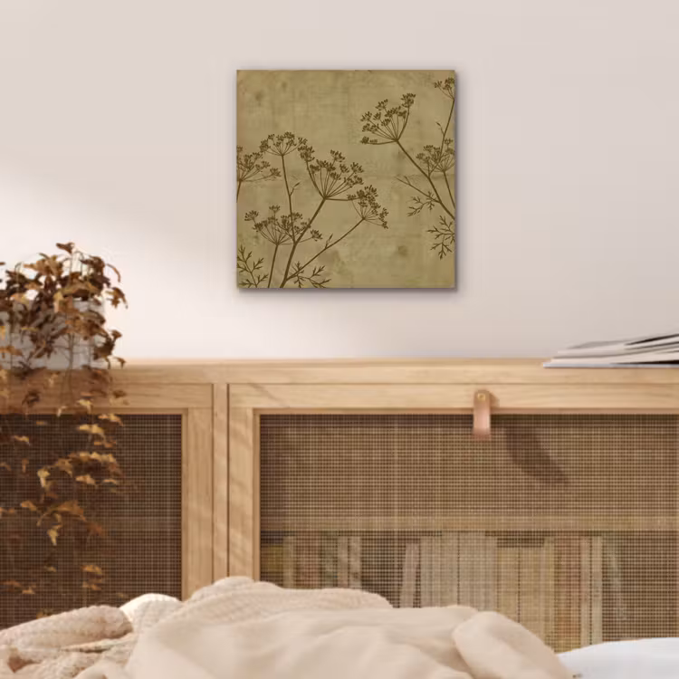 Alu-Dibond-Bild - Blumen – Schrift – Grün — 4