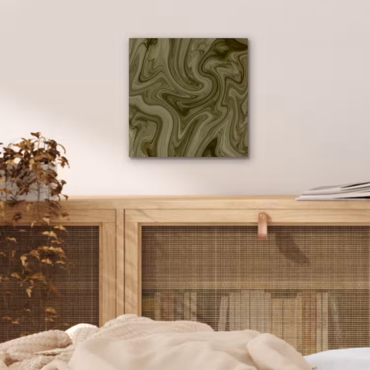 Alu-Dibond-Bild - Zusammenfassung – Grün – Modern — 4