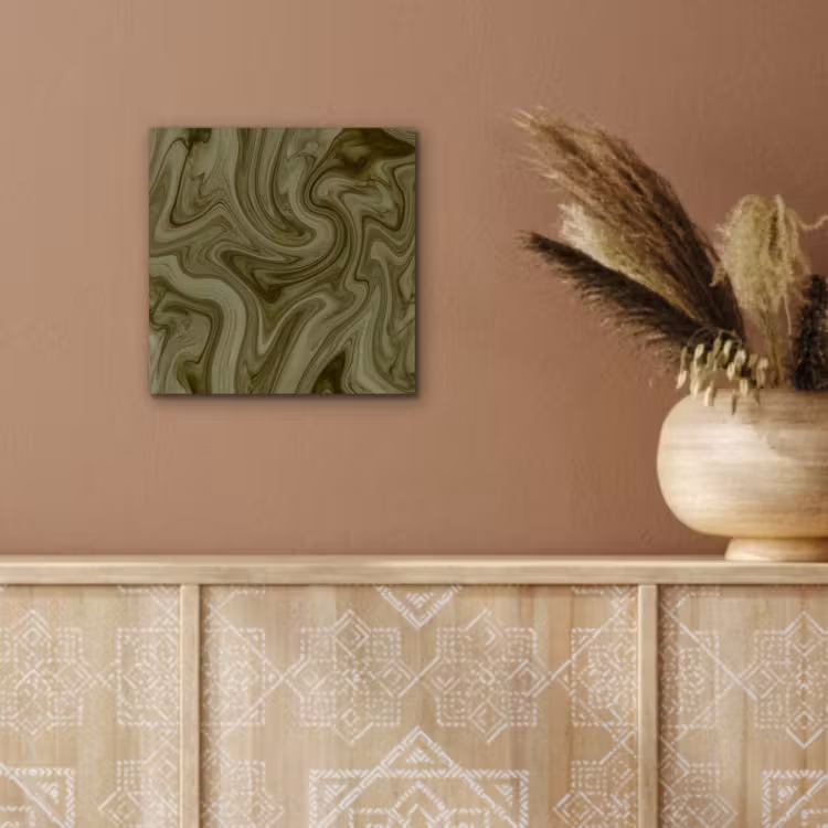 Alu-Dibond-Bild - Zusammenfassung – Grün – Modern — 5