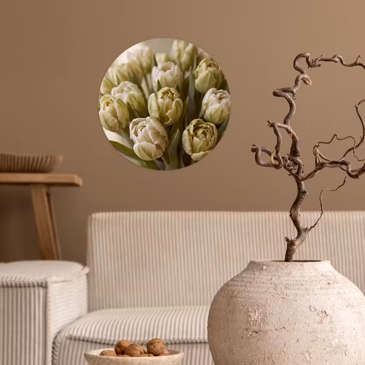 Runde Tapete - Blumen – Grün – Natur — 2