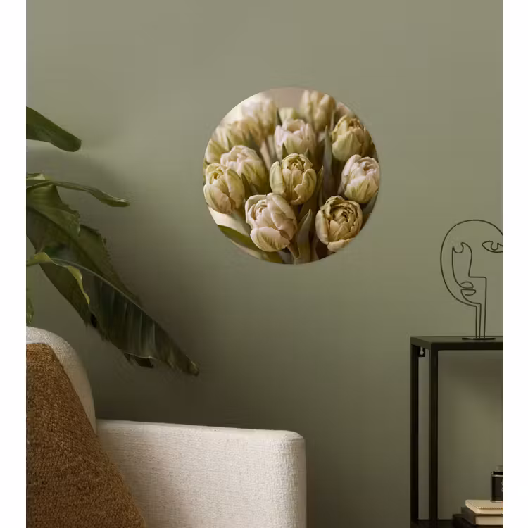 Runde Tapete - Blumen – Grün – Natur — 3