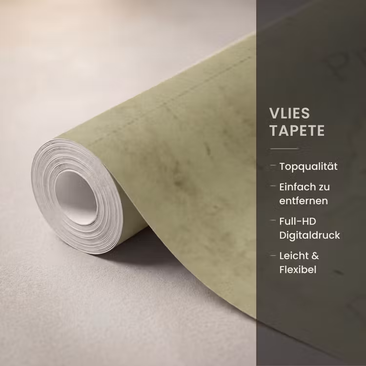 Tapete - Blumen – Schrift – Grün — 3