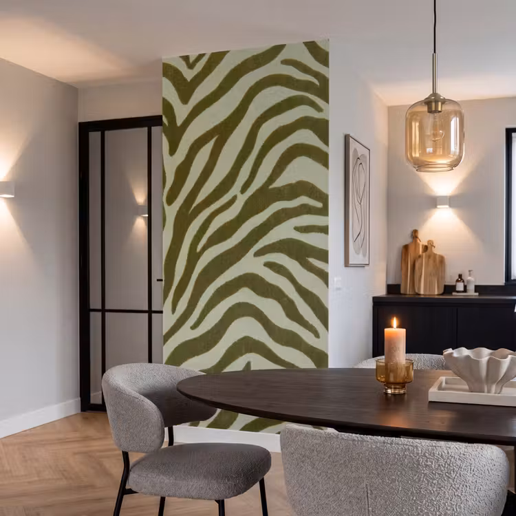 Tapete - Zebra-Muster – Grün – Modern — 5