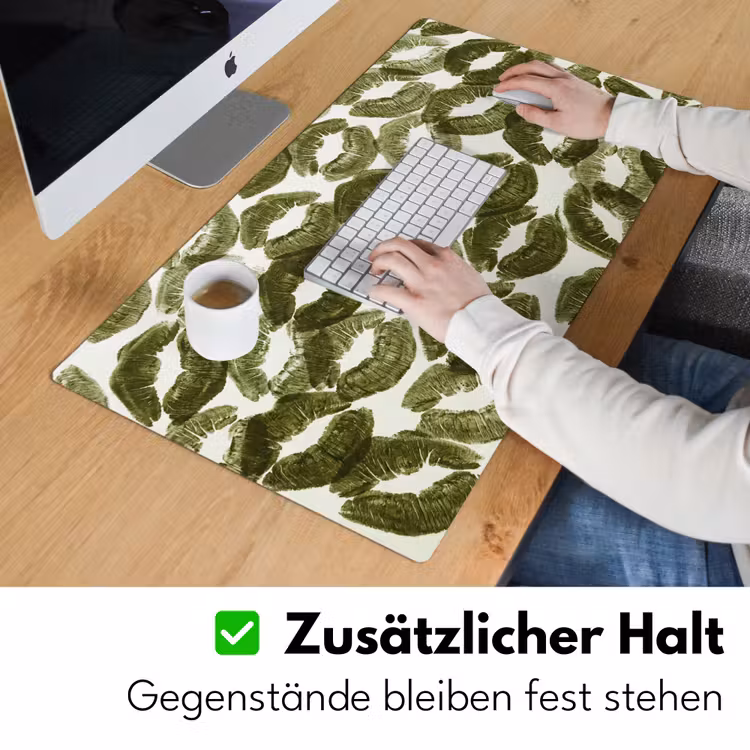 Schreibtischunterlage - Kuss – Muster – Grün — 3