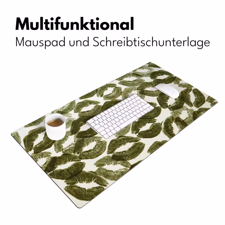 Schreibtischunterlage - Kuss – Muster – Grün — 4
