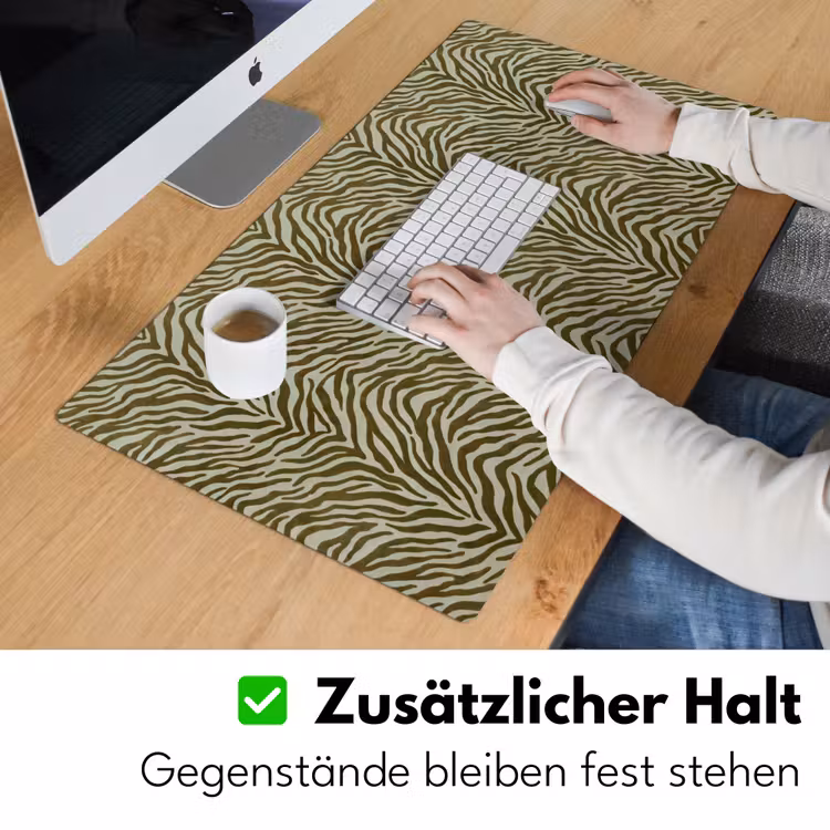 Schreibtischunterlage - Zebra-Muster – Grün – Modern — 3
