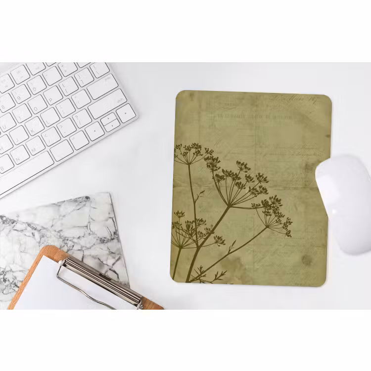 Mauspad - Blumen – Schrift – Grün — 4