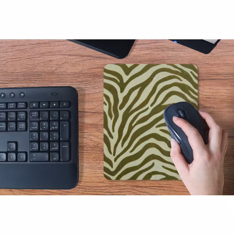 Mauspad - Zebra-Muster – Grün – Modern — 3