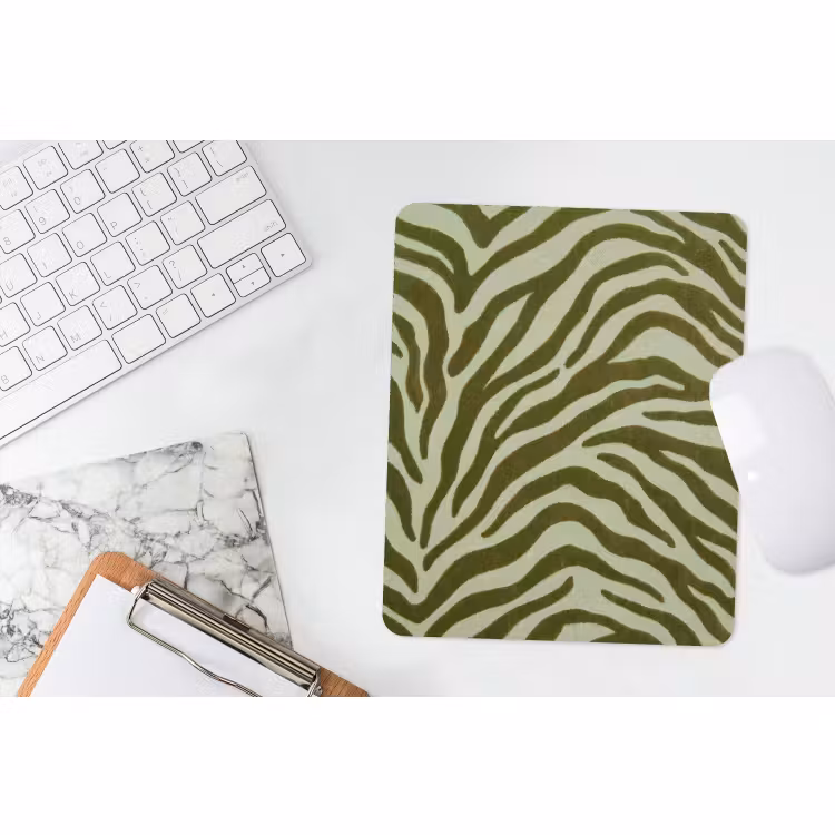 Mauspad - Zebra-Muster – Grün – Modern — 4