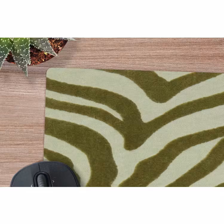 Mauspad - Zebra-Muster – Grün – Modern — 5