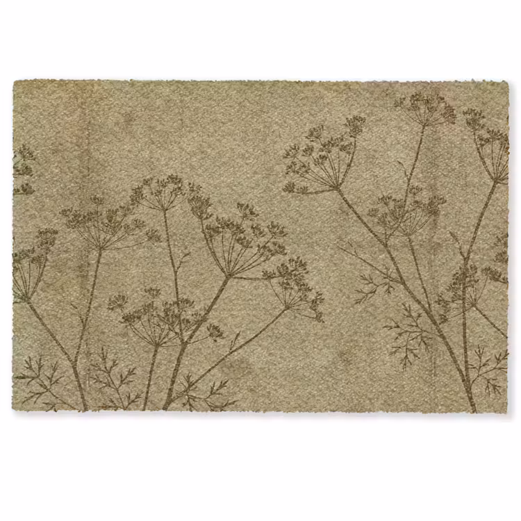 Fußmatte - Blumen – Schrift – Grün — 1