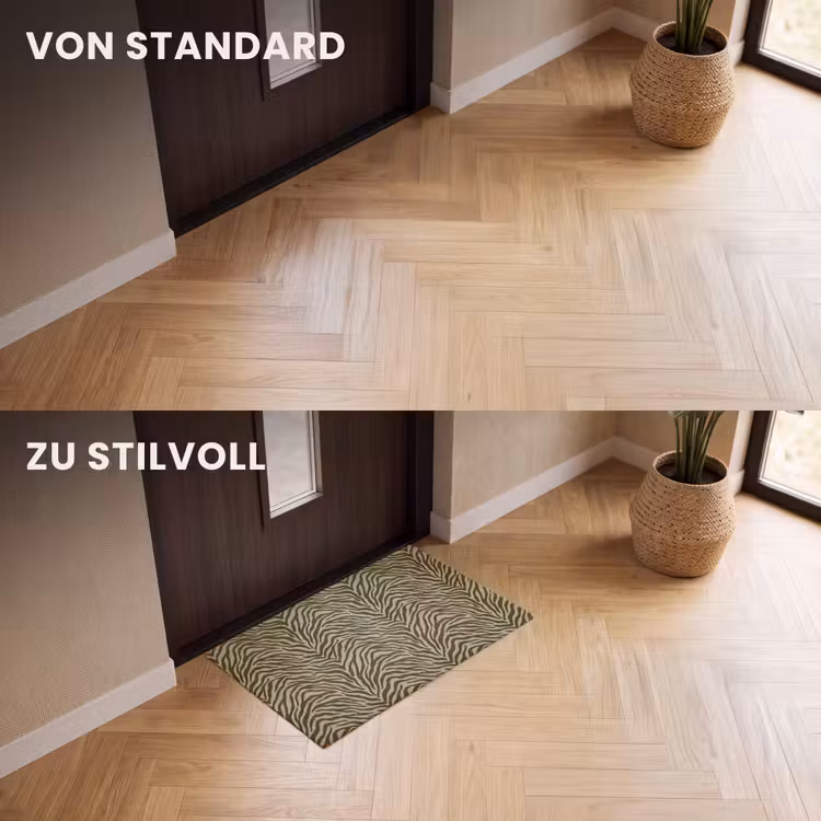 Fußmatte - Zebramuster – Grün – Modern — 3