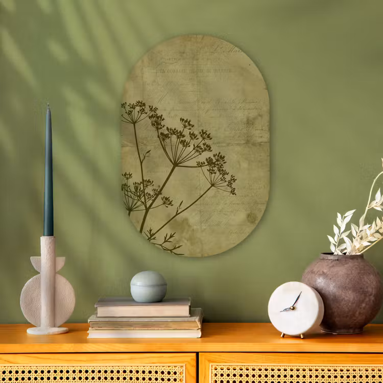 Forexbild Oval - Blumen – Schrift – Grün — 3