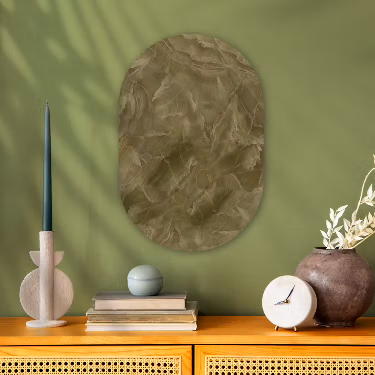 Forexbild Oval - Marmor – Grün – Abstrakt — 3